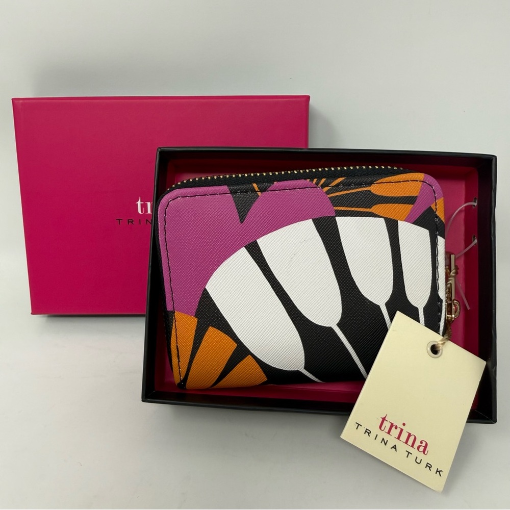 TRINA TURK Small Zip Around Wallet Gift Boxed NWT
